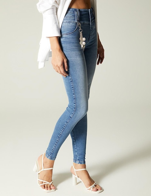 Jeans capri ultra skinny New Caribe para mujer