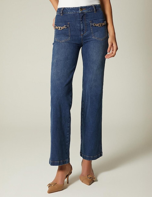 Jeans straight para mujer 1