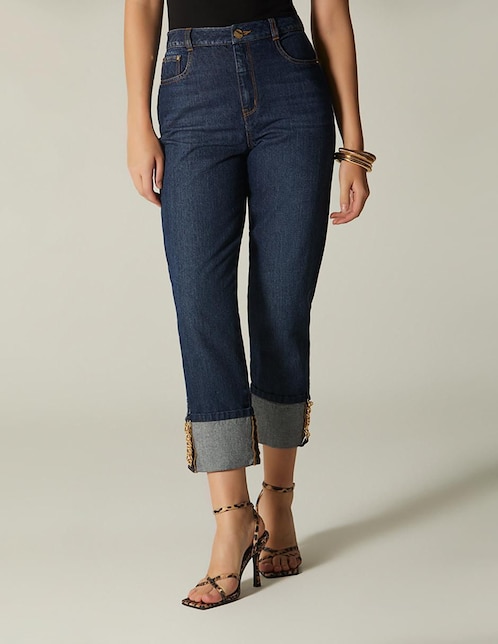 Jeans capri girlfriend Studio F para mujer