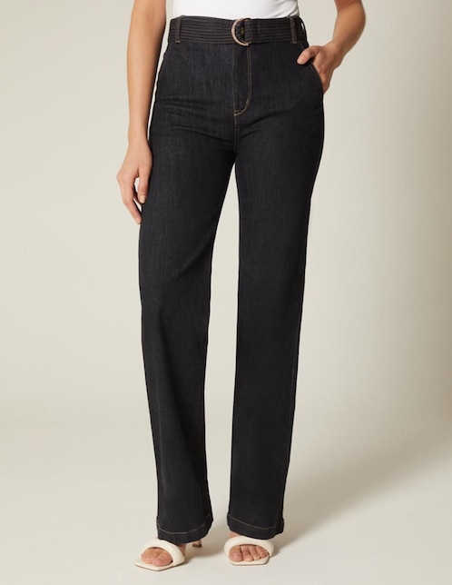 Jeans straight Denim Moon Luxury para mujer 1