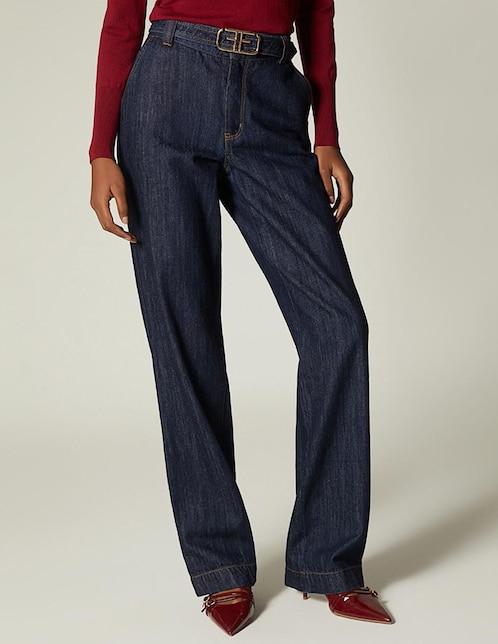 Jeans relaxed Studio F Raw Denim para mujer