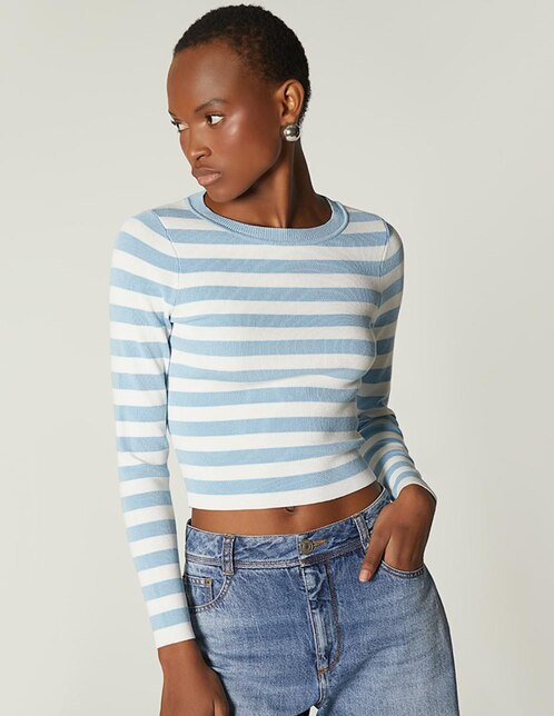 Top cuello redondo manga larga 1