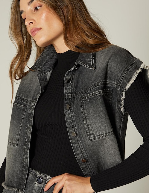 Top Studio F cuello camisero