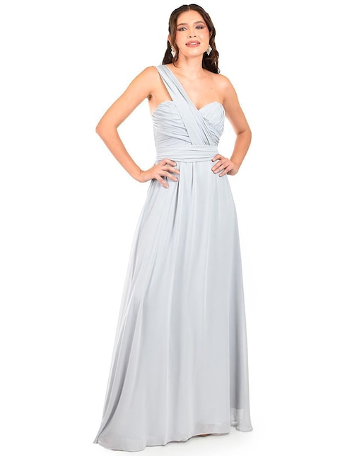 Vestido maxi de fiesta escote corazón 1