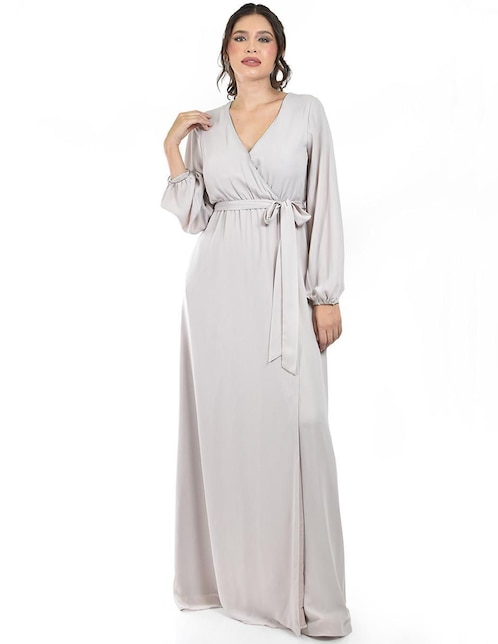 Vestido maxi de fiesta escote V 1