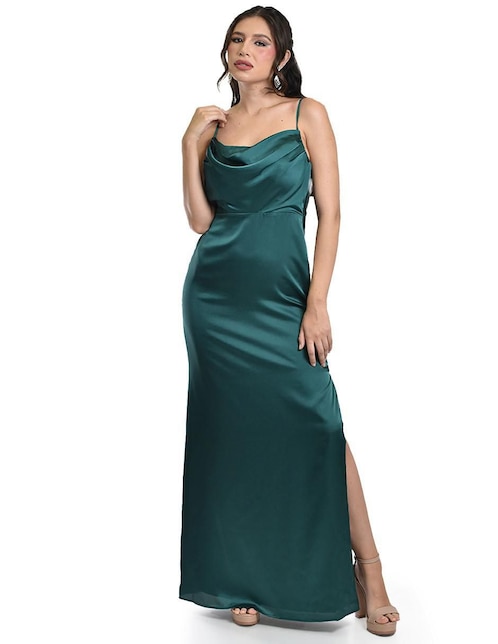 Vestido maxi de fiesta Roman Fashion escote cuadrado