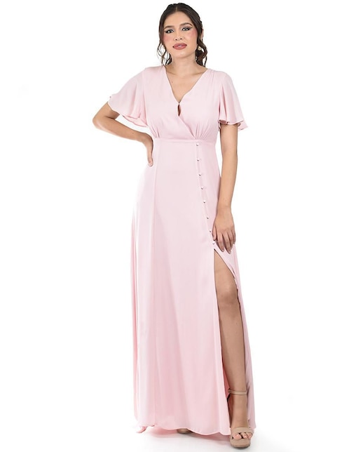 Vestido maxi de fiesta escote V 1