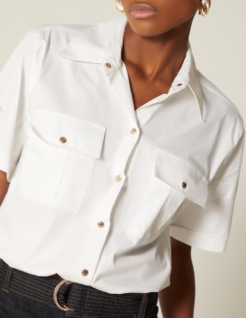 Blusa manga corta para mujer 1