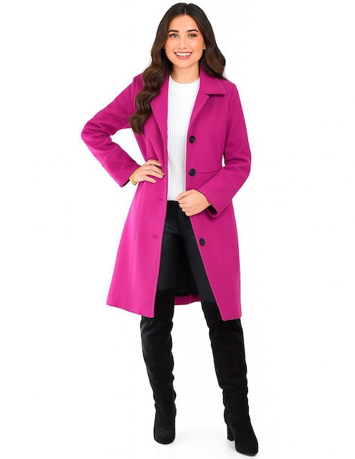 Abrigo Roman Fashion abierto para mujer