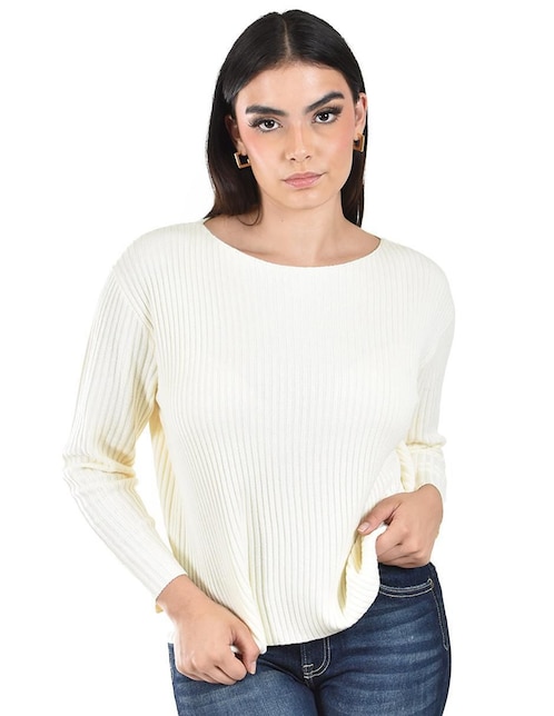 Suéter cuello ojal para mujer 1