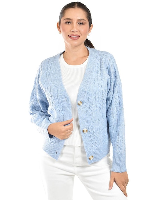 Suéter cuello V para mujer 1