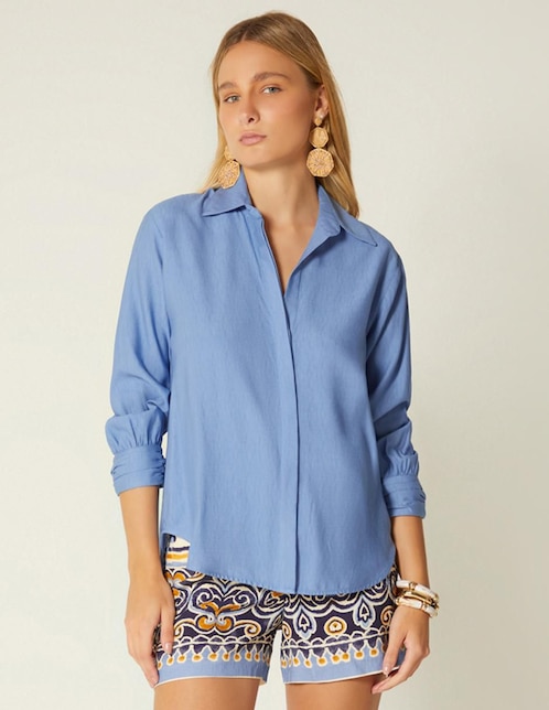 Blusa Studio F manga 3/4 para mujer