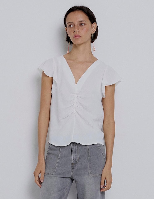 Blusa manga corta para mujer 1