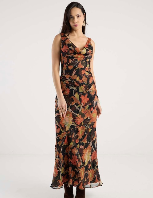 Vestido crop de fiesta escote V 1