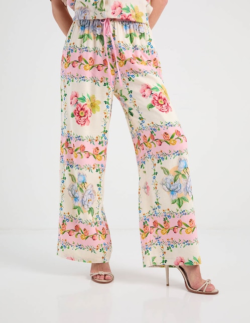 Pantalón relaxed wide leg para mujer 1