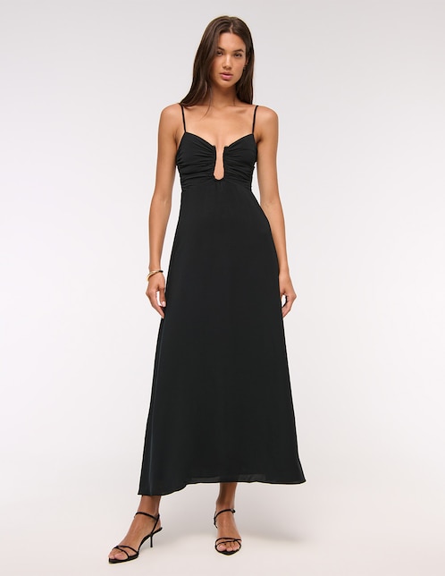 Vestido crop casual Abercrombie & Fitch para mujer