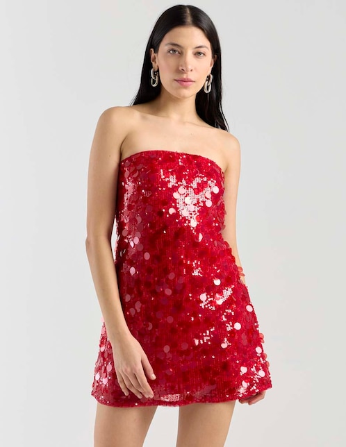Vestido mini de fiesta Abercrombie & Fitch escote bardot