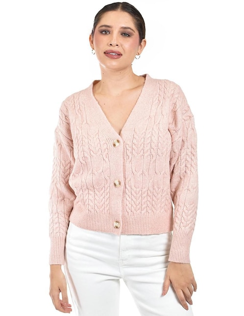 Suéter cuello V para mujer 1