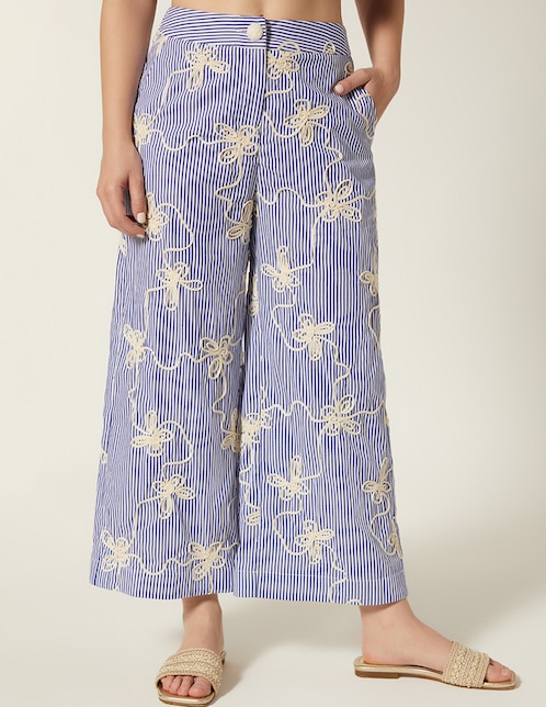 Pantalón capri amplio para mujer 1