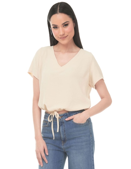 Blusa manga corta para mujer