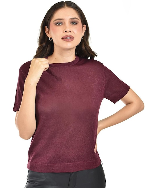 Blusa Roman Fashion manga corta para mujer