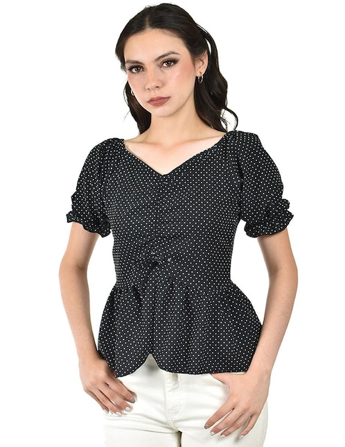 Blusa Roman Fashion manga corta para mujer