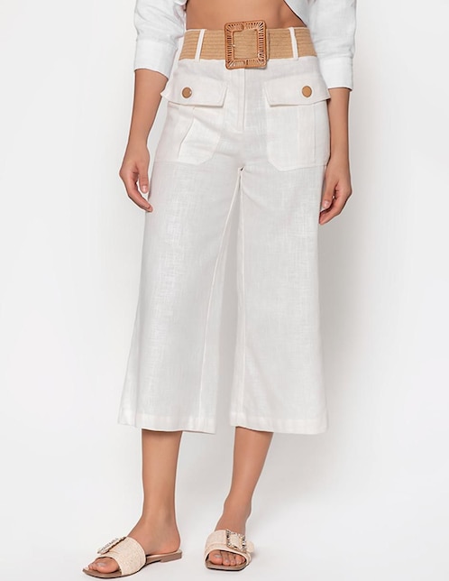 Pantalón capri Studio F amplio para mujer