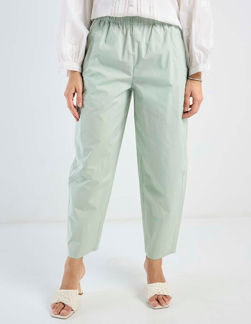 Pantalón coulotte relajado para mujer 1