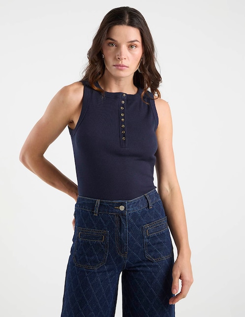 Top cuello redondo tirante ancho 1