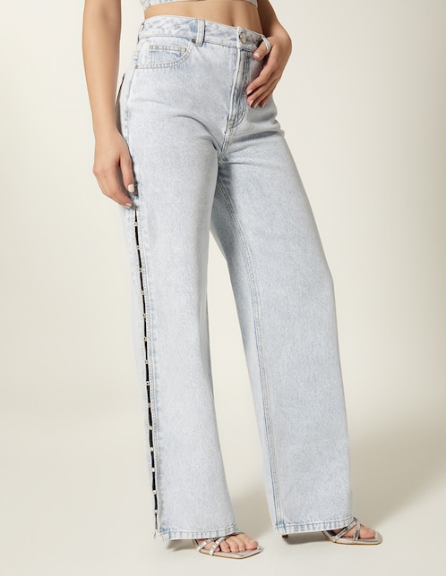 Jeans straight Denim Cristal Ice para mujer