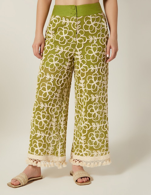 Pantalón capri Studio F Puerto de Gante relajado para mujer