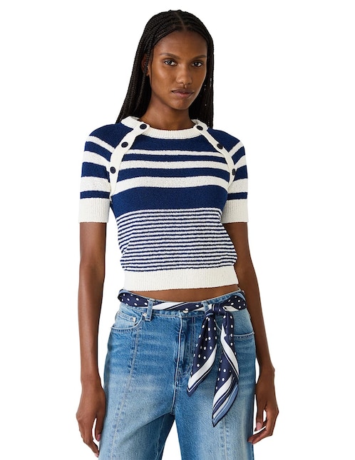 Suéter cuello redondo para mujer 1