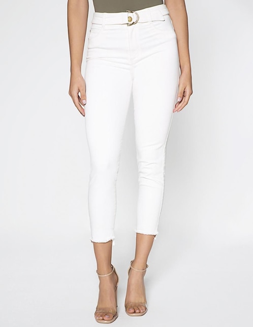 Jeans capri ultra slim Studio F Alberta Costa Africana corte cintura para mujer