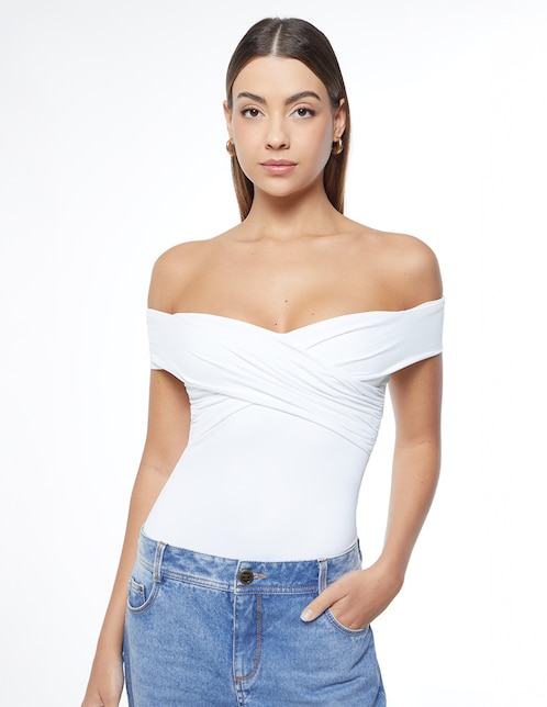 Body escote bardot para mujer 1