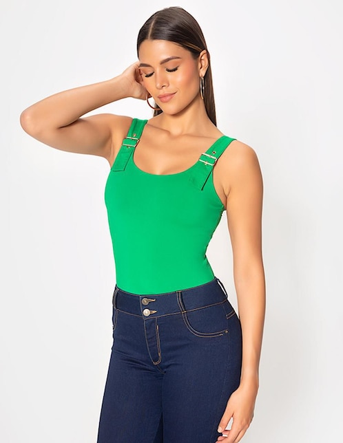 Body cuello redondo para mujer