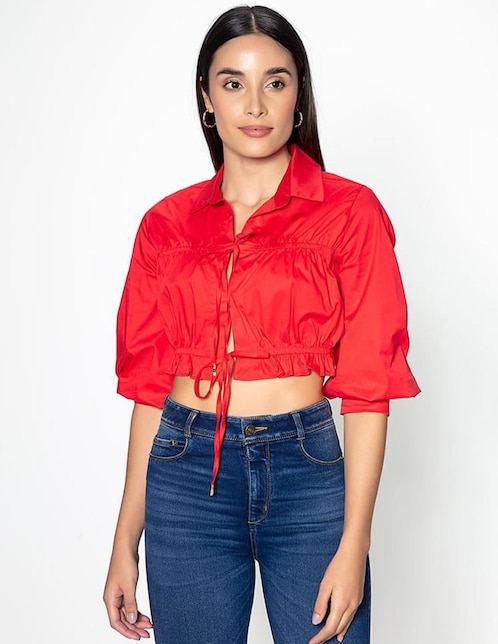 Top Studio F cuello camisero manga 3/4