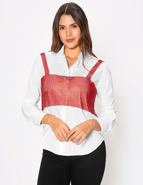 Blusa manga larga para mujer