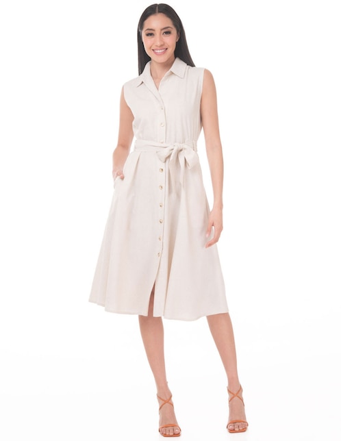 Vestido midi casual Lvyou para mujer
