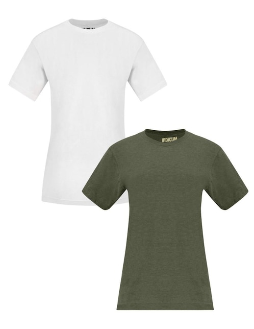 Set playera manga corta Indicum Denim Básicos cuello redondo para mujer