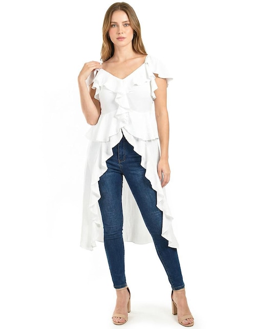 Blusa Roman Fashion sin manga para mujer