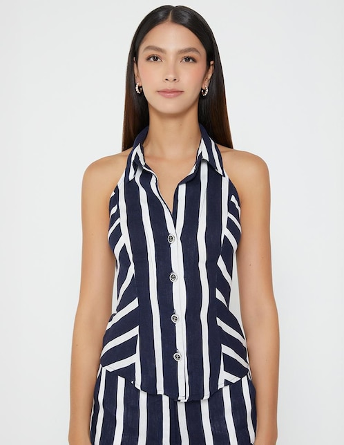 Blusa Studio F Crucero Wally sin manga para mujer