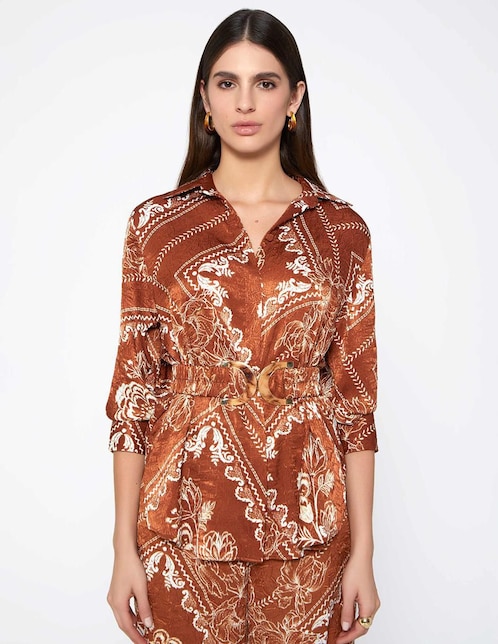 Blusa Sonora Bloom México manga 3/4 para mujer