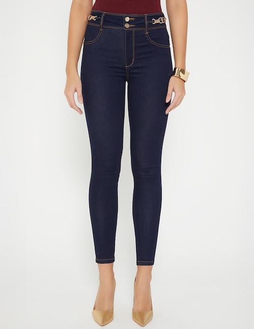 Jeans capri ultra slim cintura Estocolmo para mujer