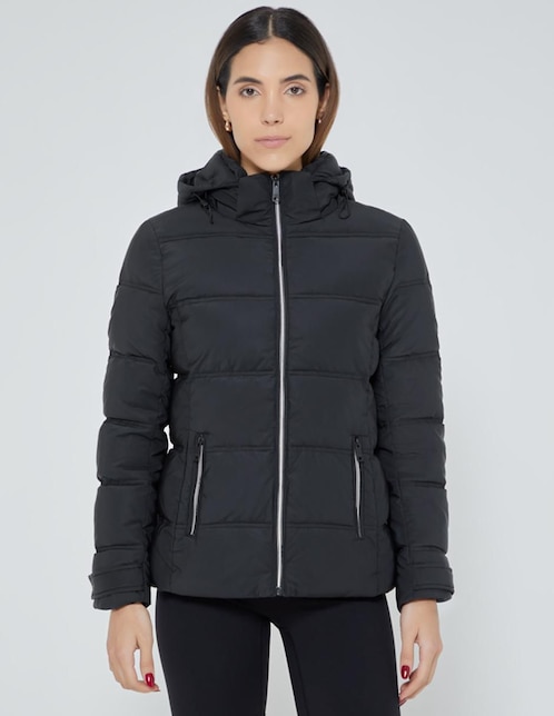 Chamarra capitonada impermeable para mujer
