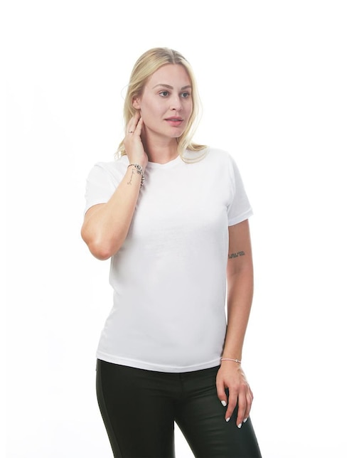 Playera manga corta Indicum Denim Básicos cuello redondo para mujer