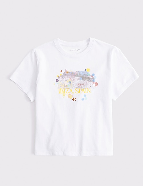 Playera manga corta cuello redondo para mujer 1