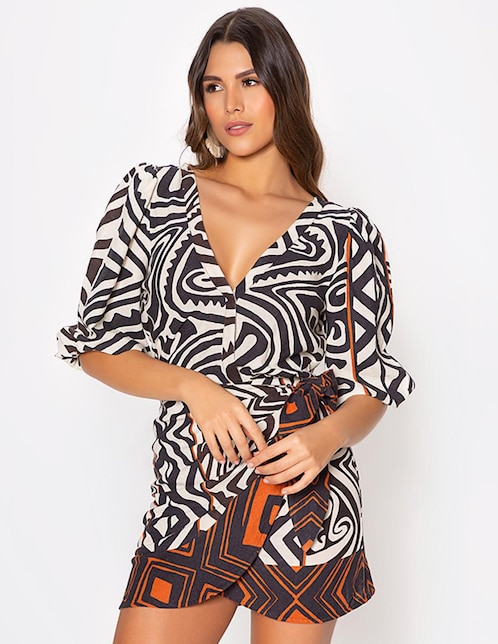 Vestido corto casual Studio F Terra Turkana para mujer
