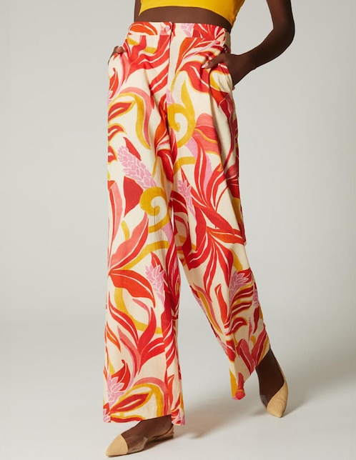 Pantalón relaxed Studio F palazzo para mujer