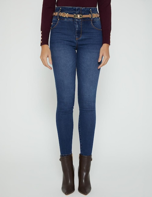 Jeans ultra slim cintura Studio F Estocolmo para mujer