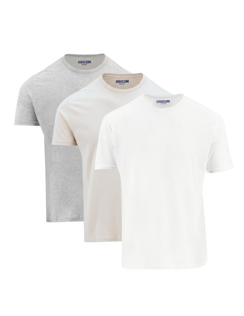 Set playera manga corta Indicum Denim cuello redondo para mujer